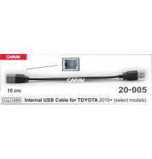 CARAV 20-005 Переходник для подключения штатного USB разъема TOYOTA 2019+ к новой магнитоле