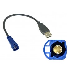 USB-переходник CITROEN, PEUGEOT для подключения магнитолы к штатному разъему USB Incar USB VW-FC108