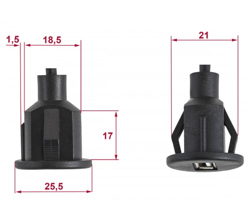 USB кабель для выноса разъема в салон (1м) Incar CON USB3