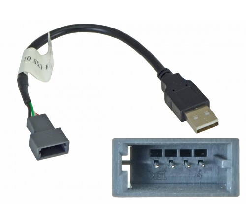 USB-переходник KIA, HYUNDAI для подключения магнитолы к штатному разъему USB Incar USB HY-FC101